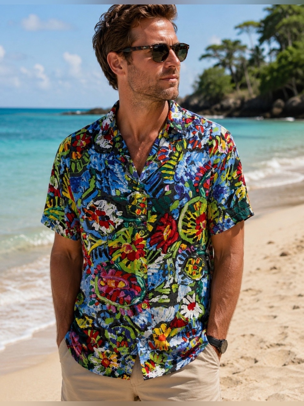 “Vintage Jams World rayon shirt, made in Hawaii (likely 80s–90s)